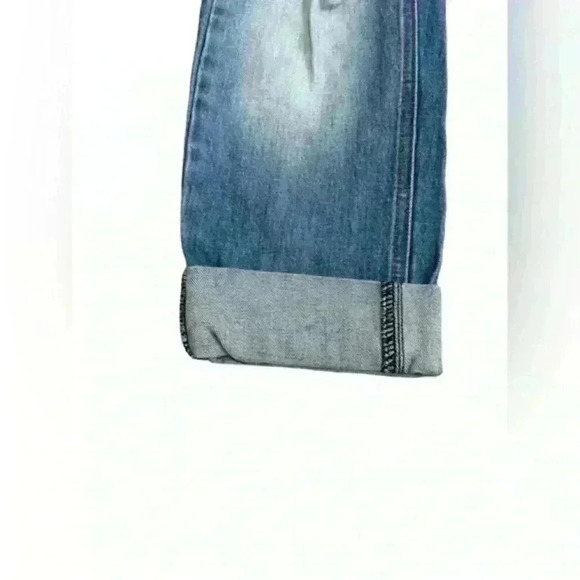 REVICE Denim High Rise Crop Mom Blue Jeans Distressed Light Wash Women's 28 USA - Picture 4 of 15